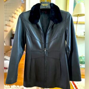 Via Spiga Leather Jacket